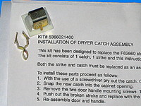 Frigidaire Dryer Door Latch Repair Kit 